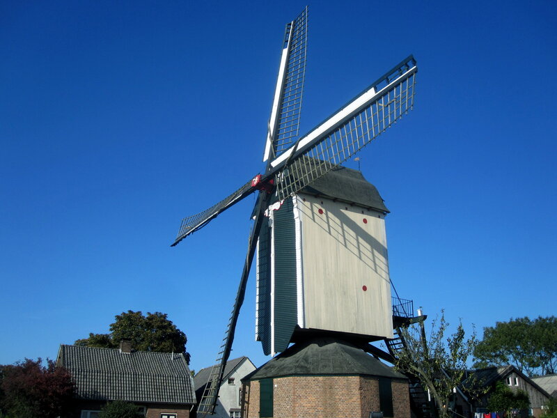 Windmill Against Blue Sky — Serene