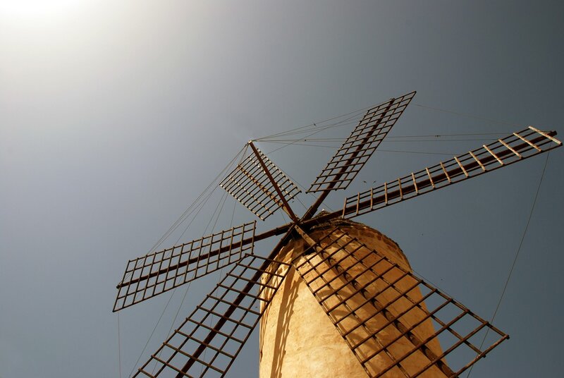 Windmill Against Sky