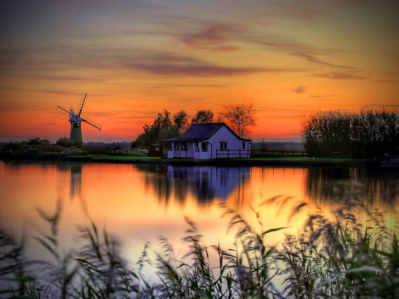 Windmill and Cottage