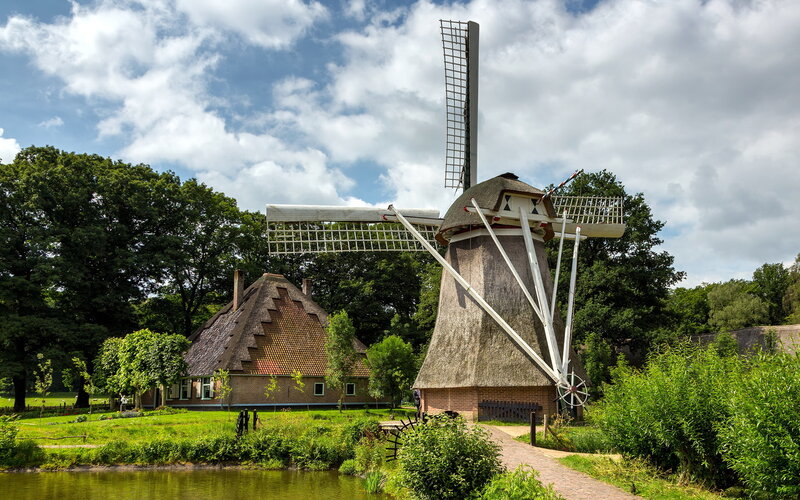 Windmill and House