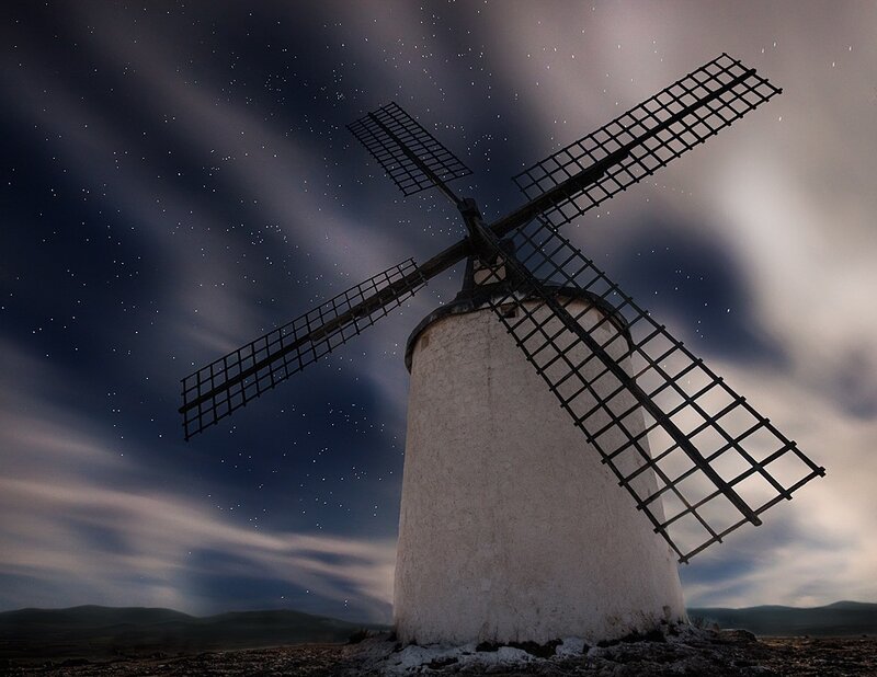 Windmill at Night