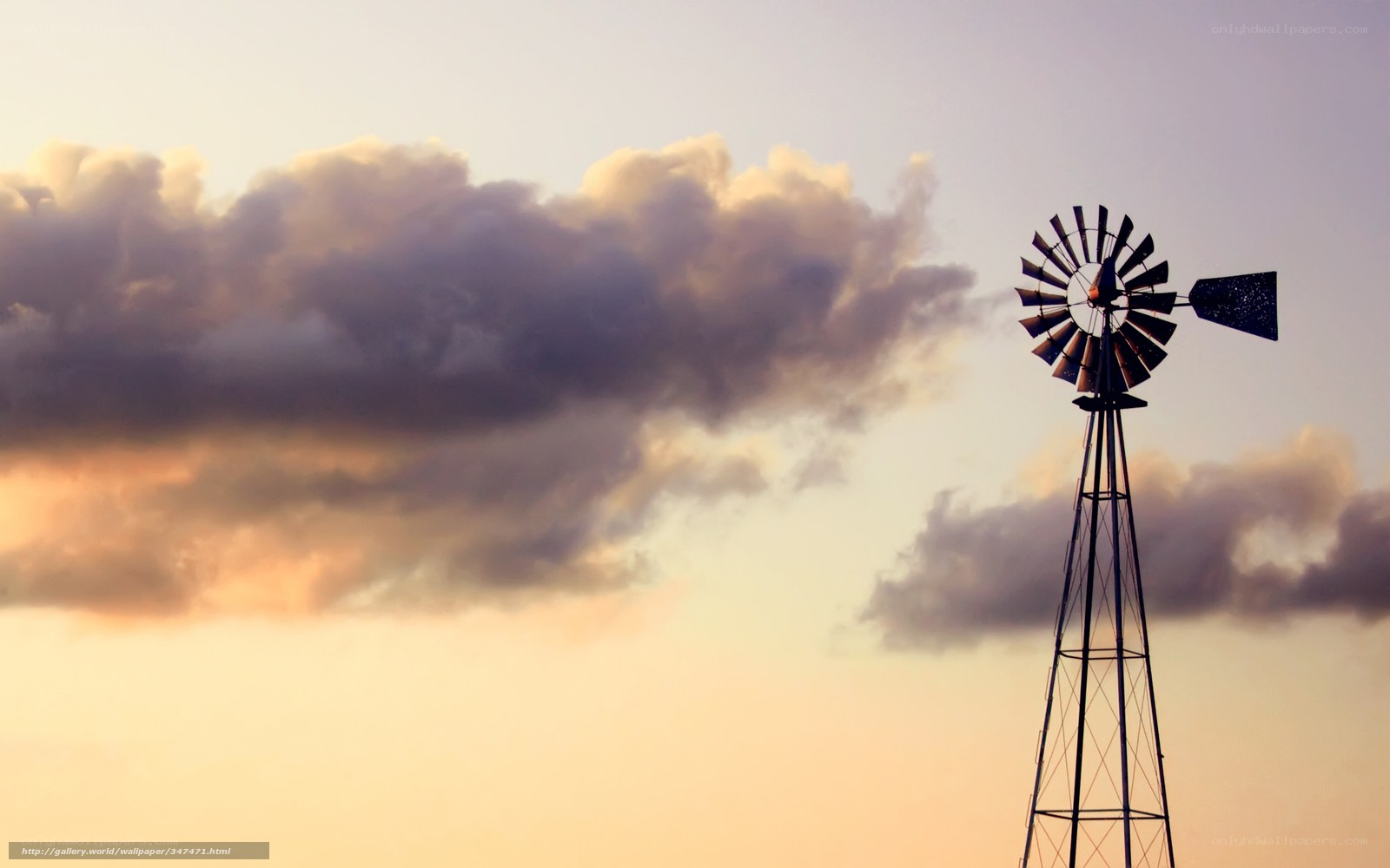 Windmill at sunset