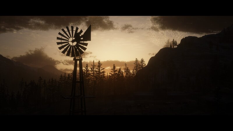 Windmill at Sunset — Orange, Serene, 3d Render