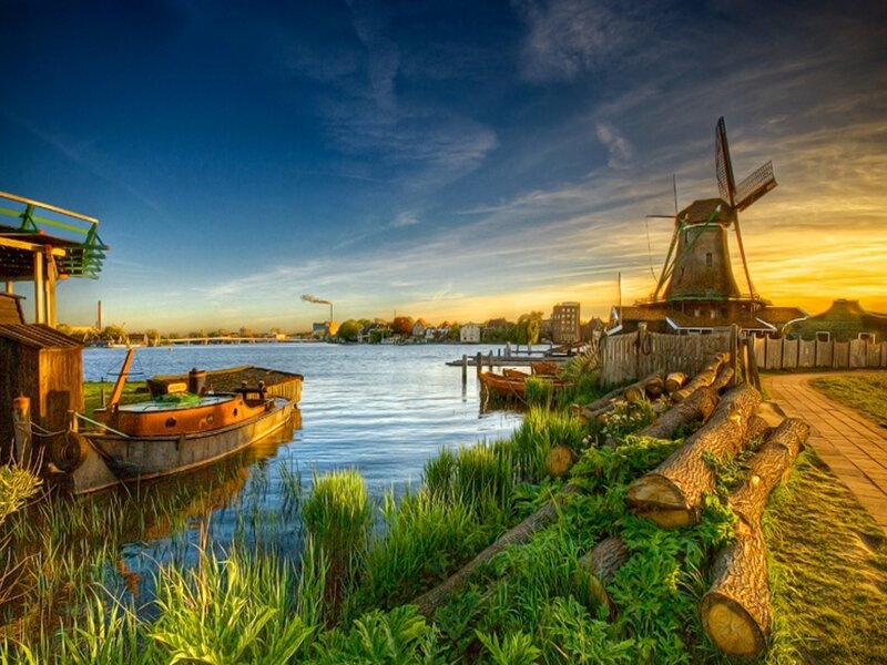 Windmill by Canal