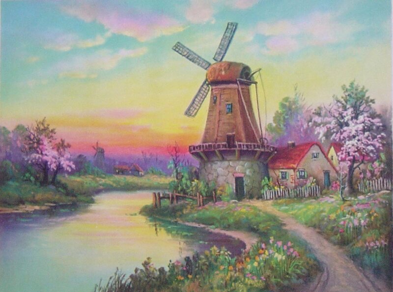 Windmill by River