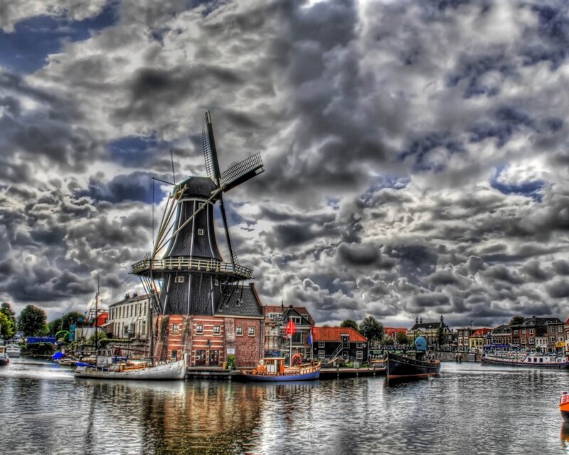 Windmill by the canal