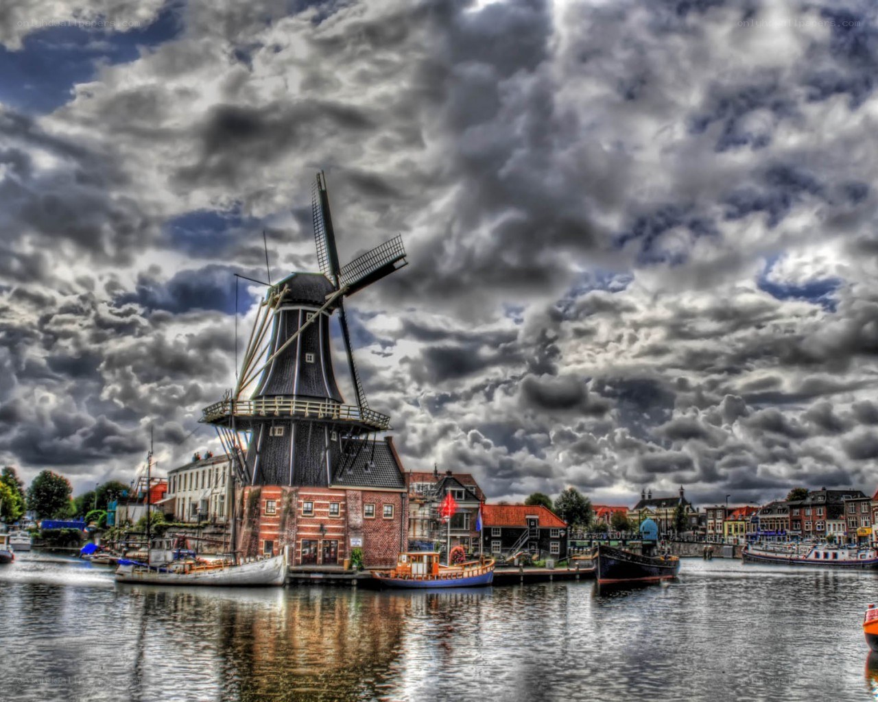 Windmill by the canal