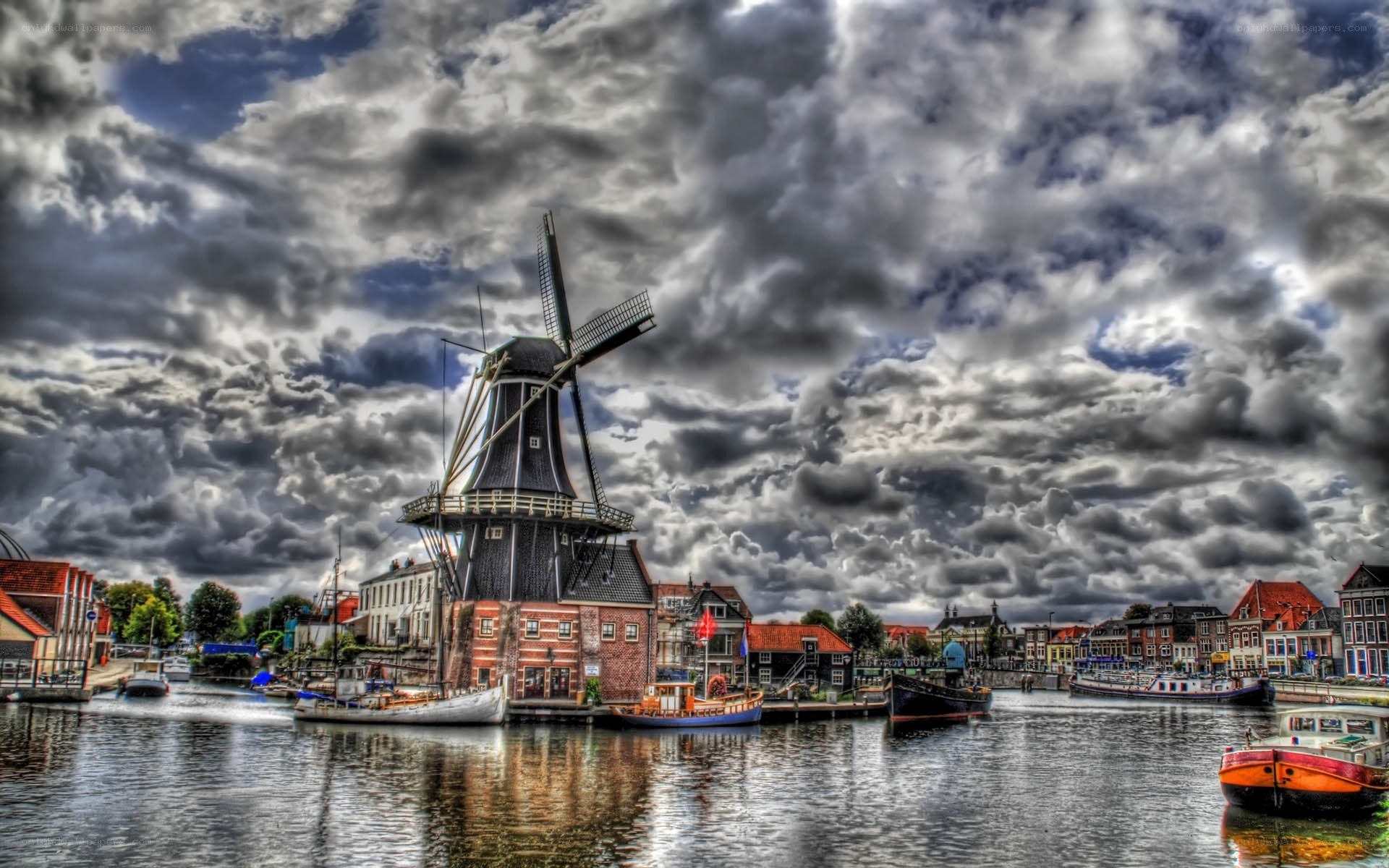 Windmill by the canal