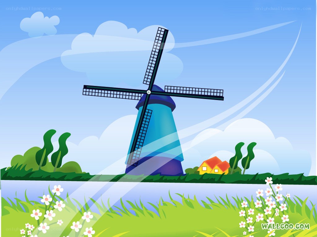 windmill by the river