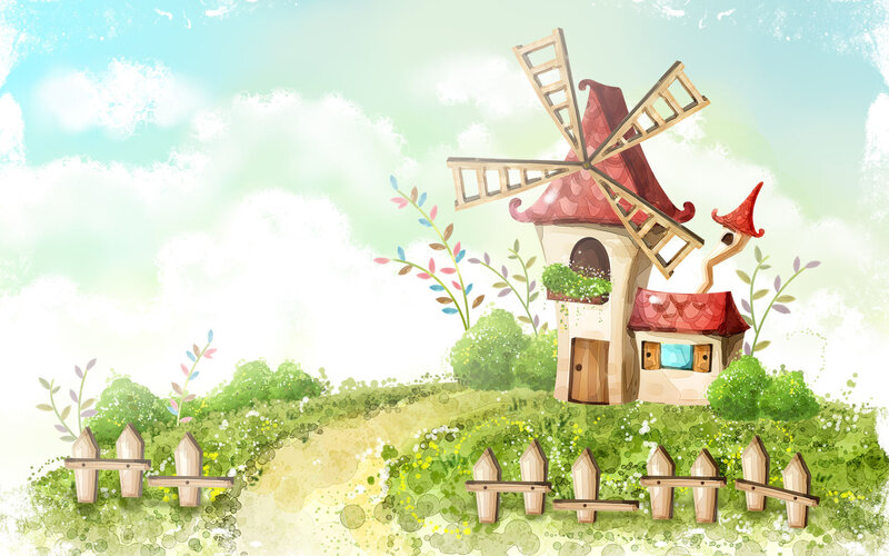 Windmill House on Hill