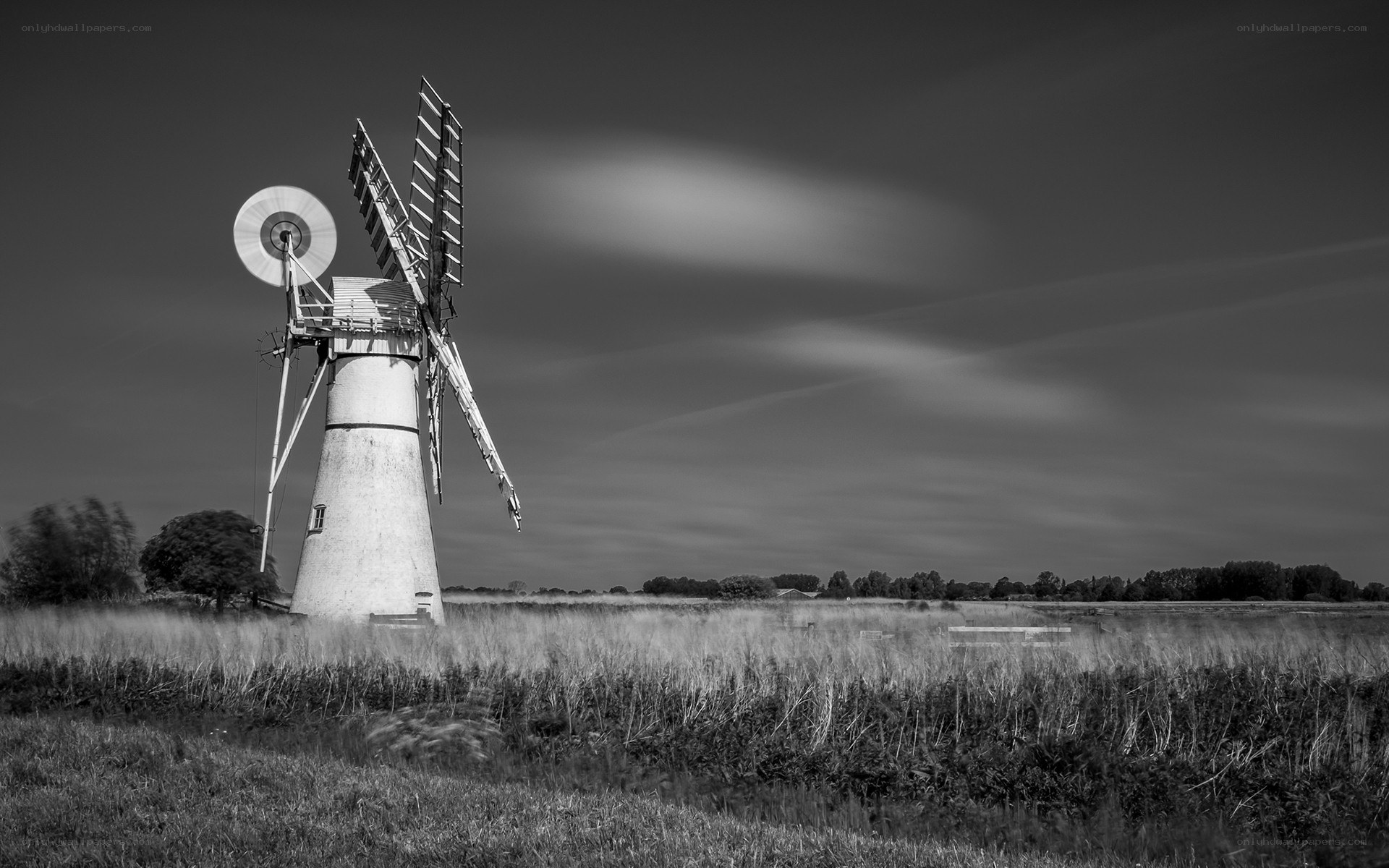 Windmill in a field