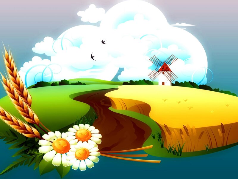 Windmill in Countryside