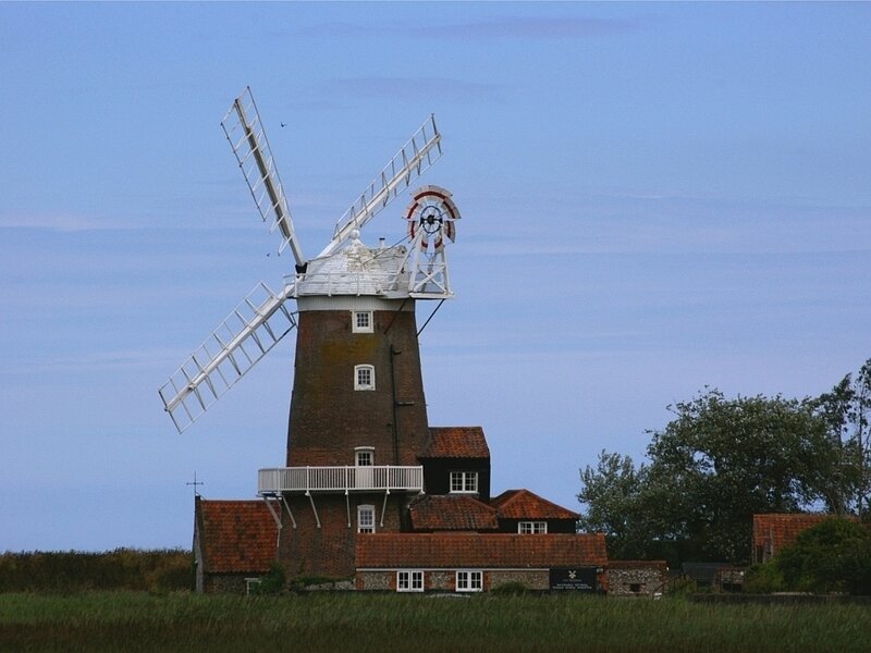 windmill in rural landscape