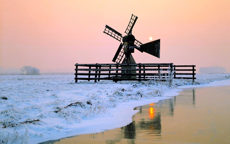 Windmill in Snow