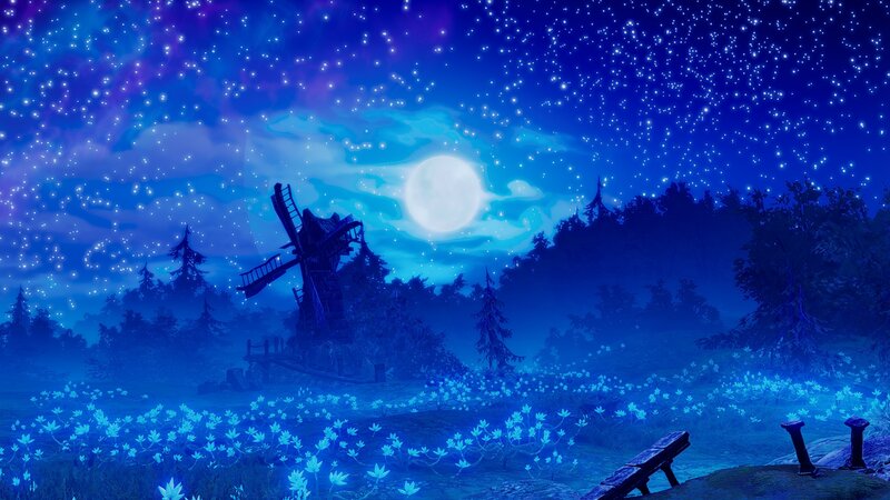 Windmill in Starry Field
