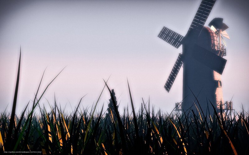 Windmill in Tall Grass