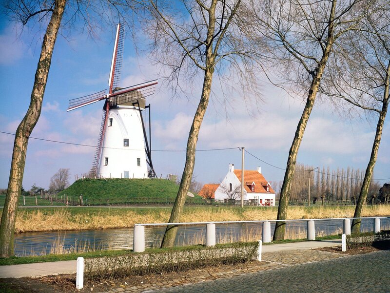 Windmill on a Hill — White