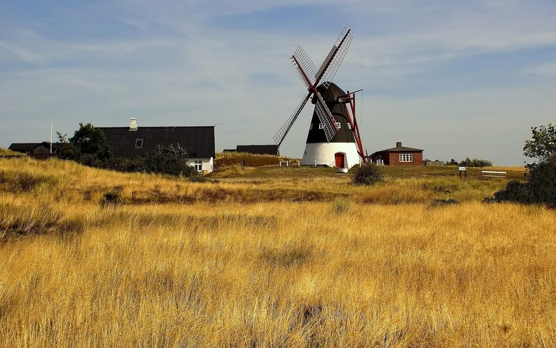 Windmill on a Hill — Yellow, Serene, Afternoon