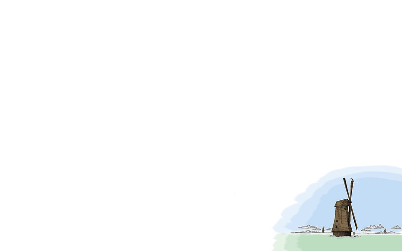 windmill on a plain