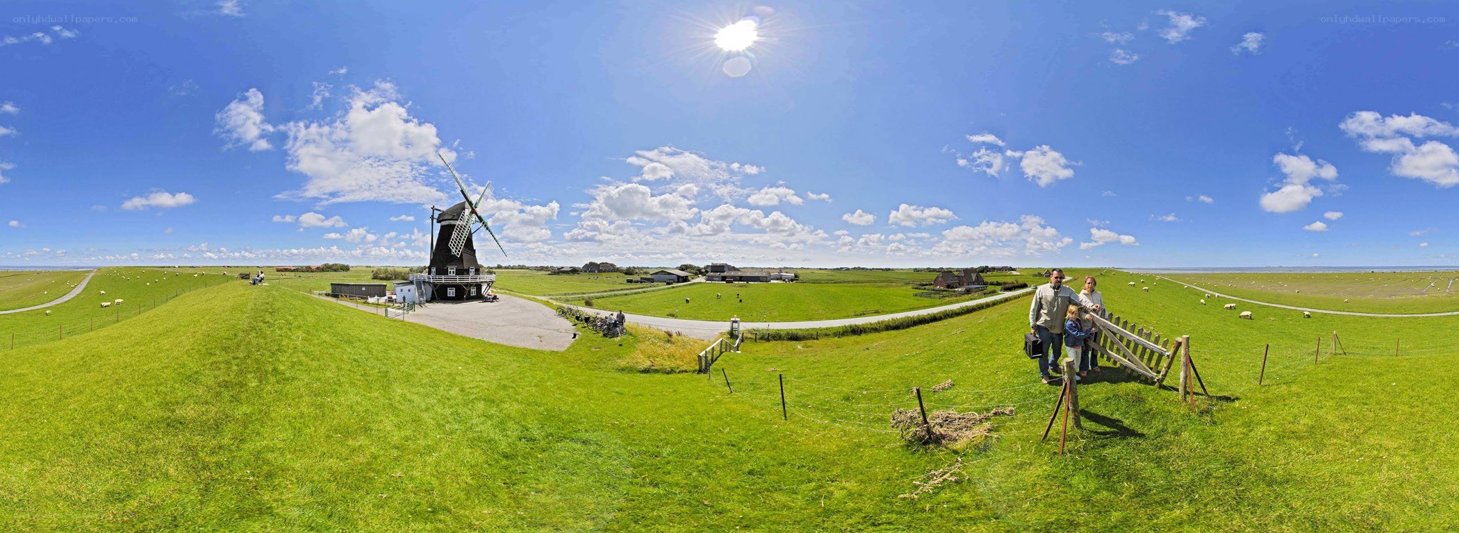 Windmill on a sunny day