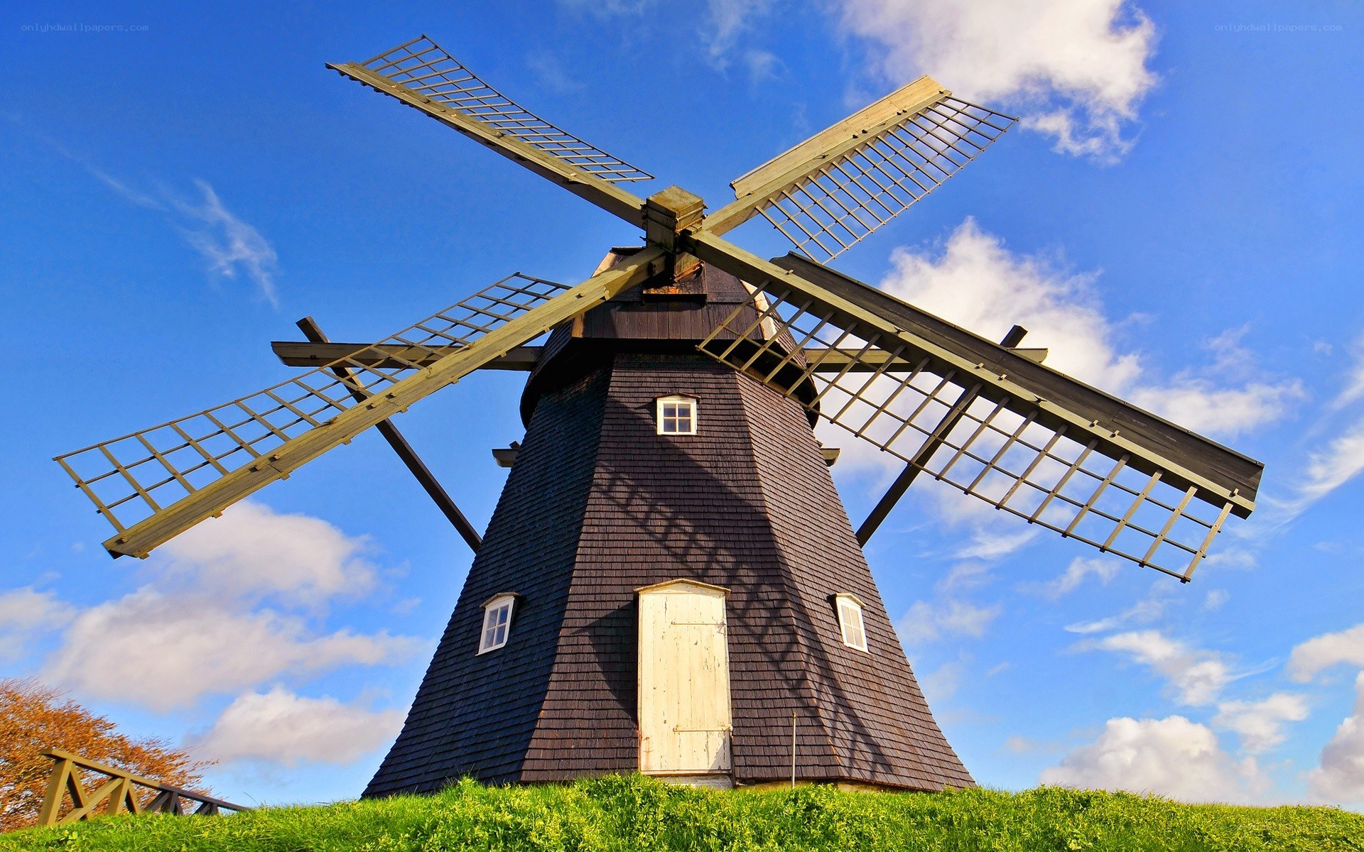 Windmill on a sunny day