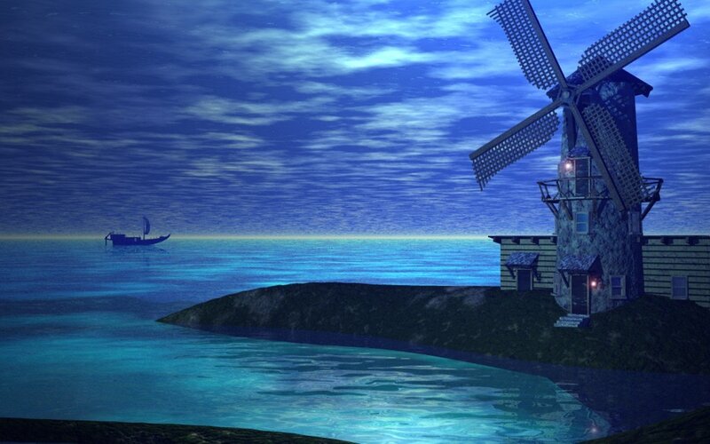 Windmill on Coastal Hill