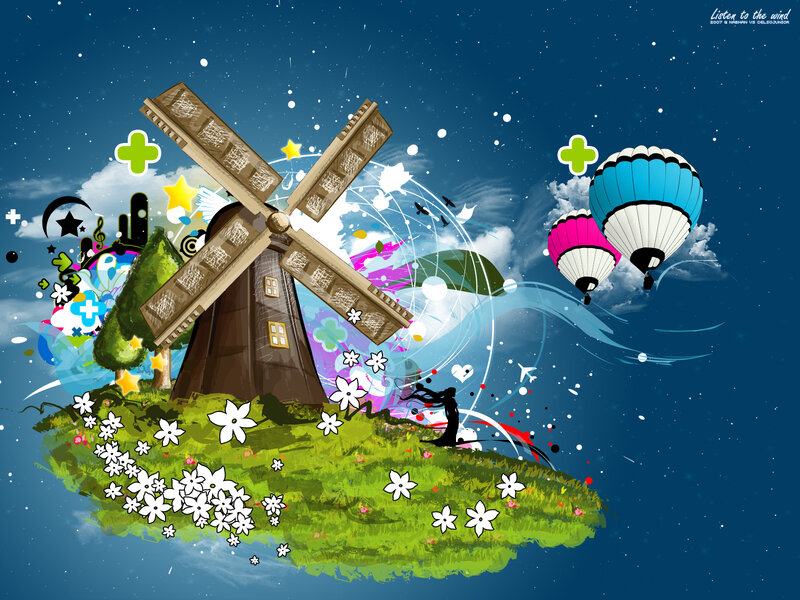Windmill on Floating Island
