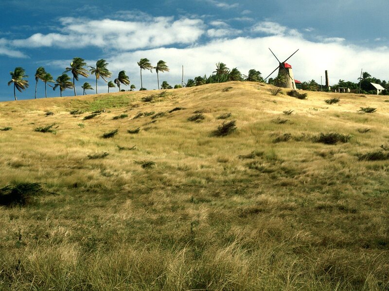 Windmill on Grassy Hill — Blue