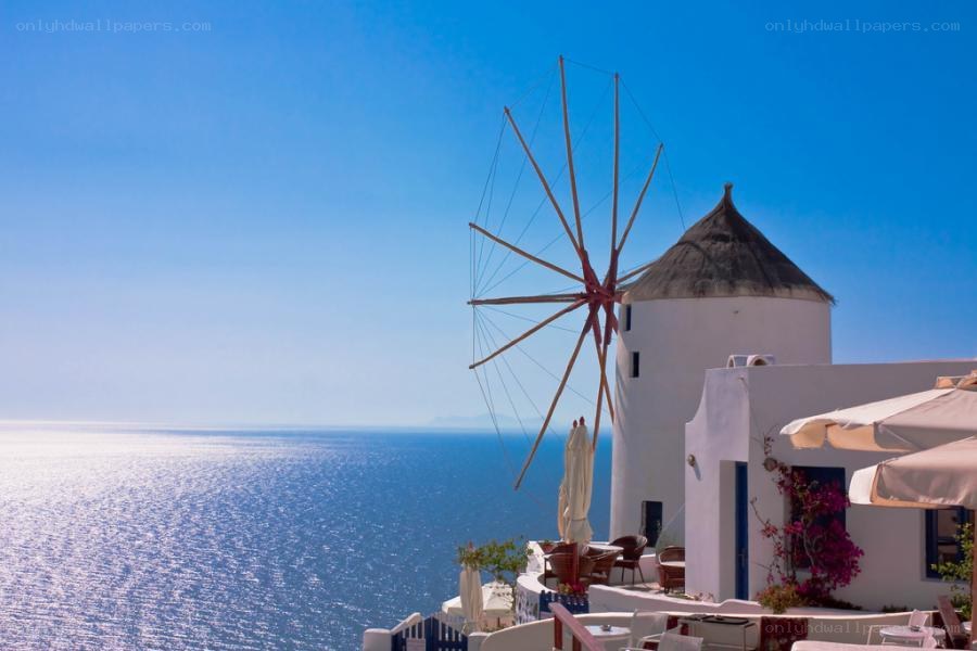 Windmill overlooking the sea