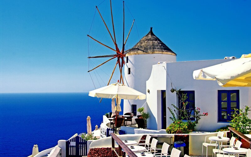 Windmill overlooking the sea