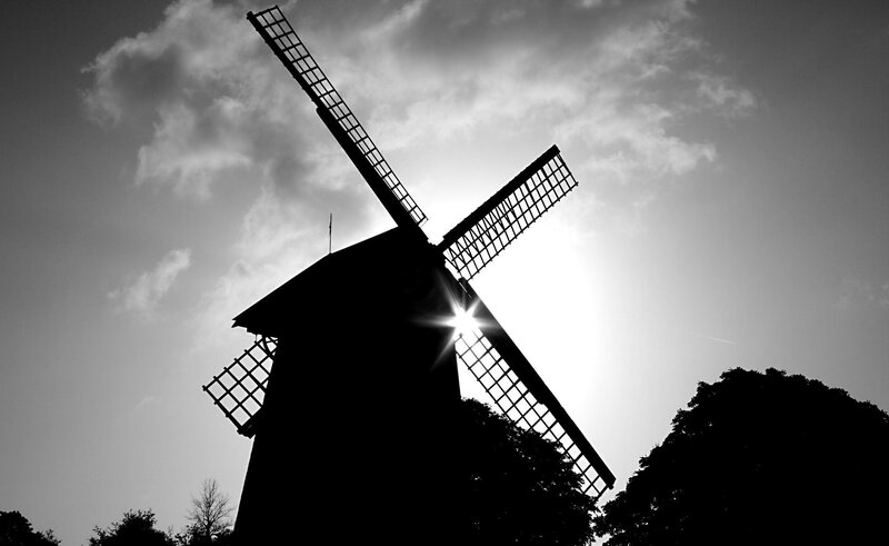 Windmill Silhouette — Black