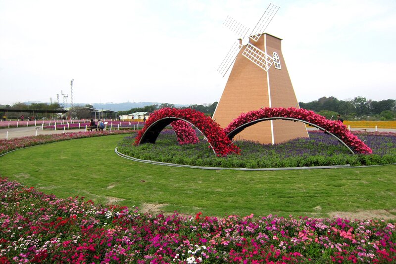 Windmill with Flower Arches