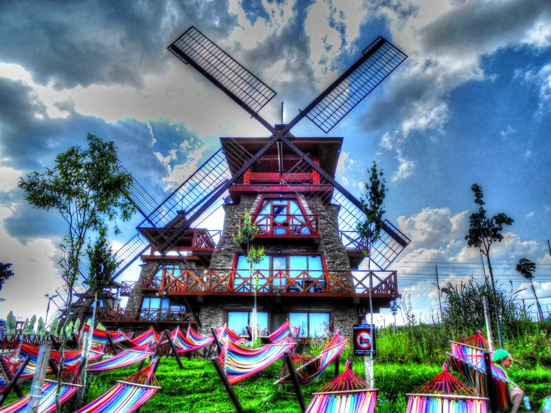 Windmill with Hammocks