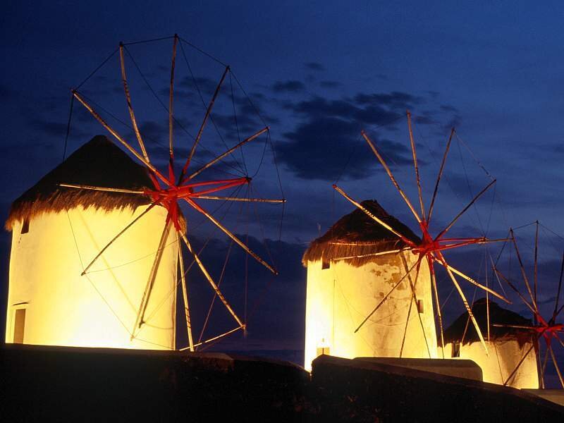 Windmills at Night