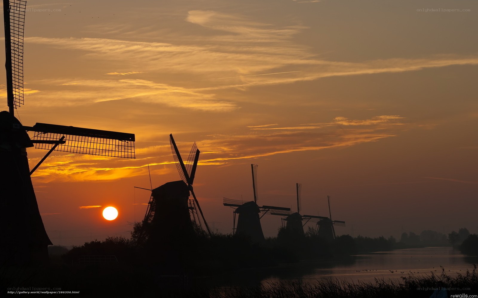 Windmills at Sunset