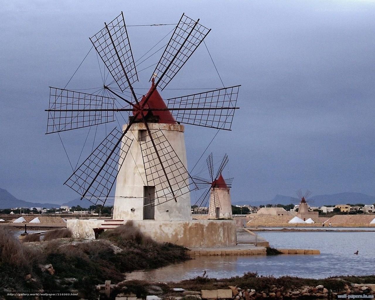 Windmills by the sea