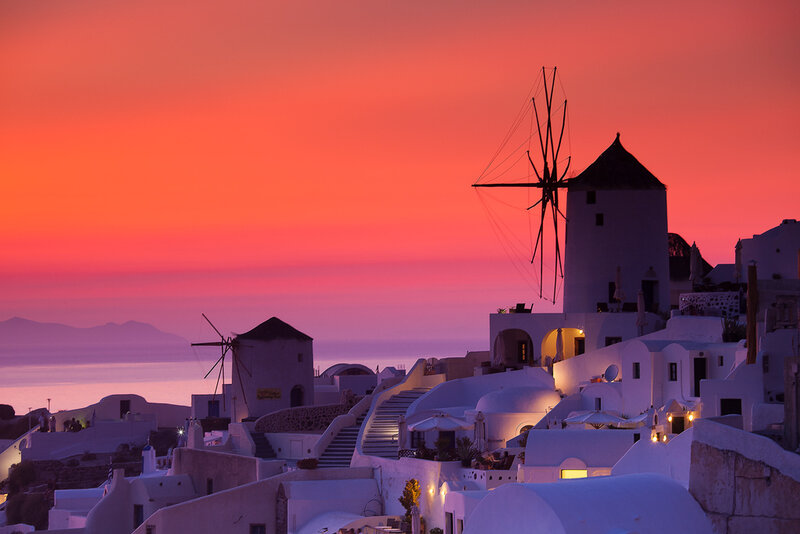 Windmills in Oia