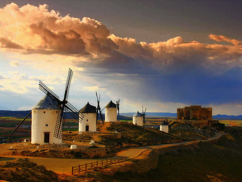 Windmills on a Hill — Orange
