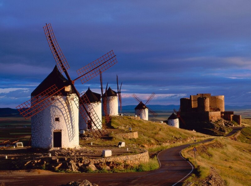 Windmills on a Hill — Sunset