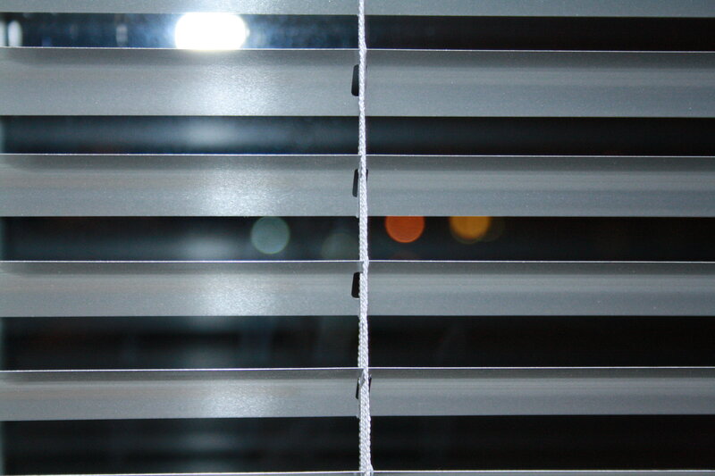 window blinds with lights
