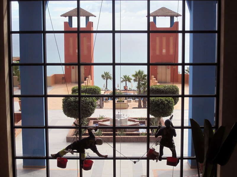 Window Cleaners at Resort