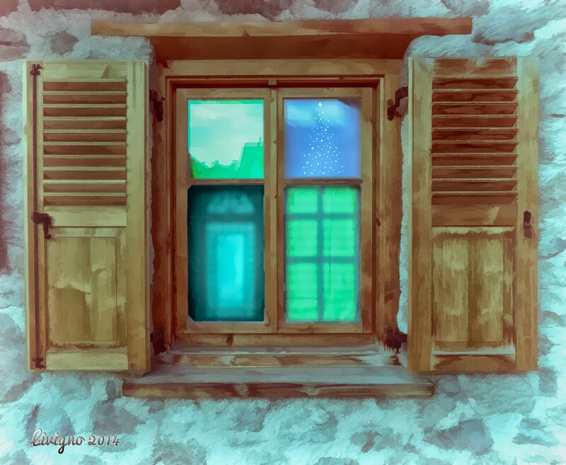 Window in Snowy Landscape