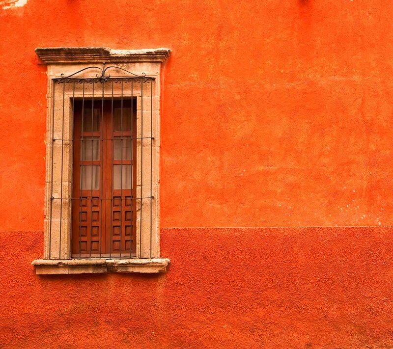 Window on Orange Wall