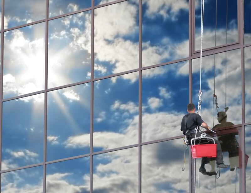 Window Washer on Building