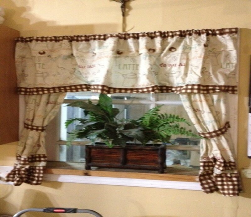 Window with Curtains and Plant