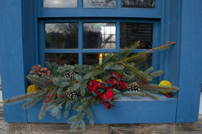 Window with Holiday Decor