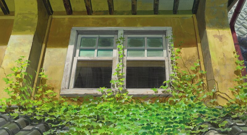 Window with Ivy — Green, Serene