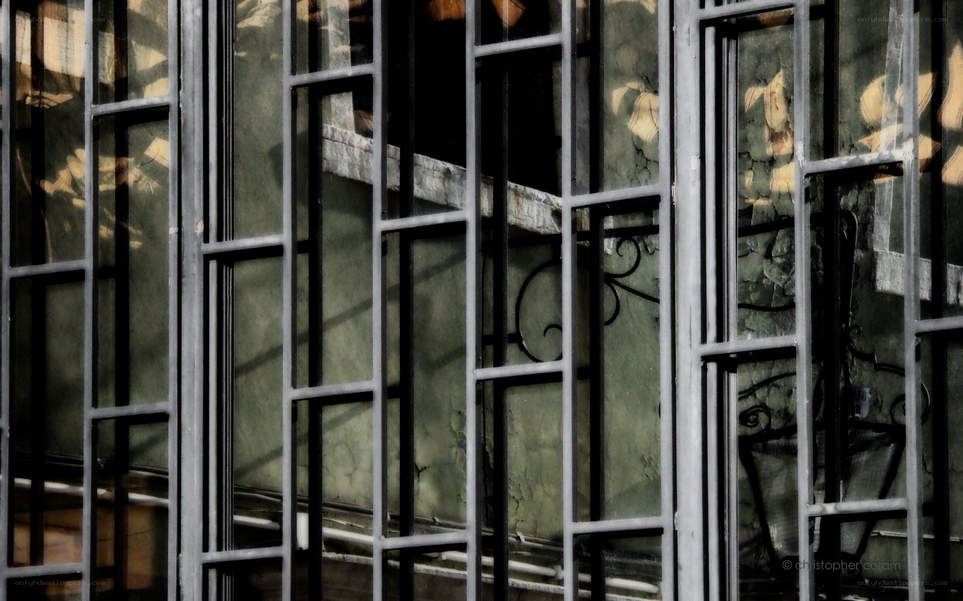 window with metal bars