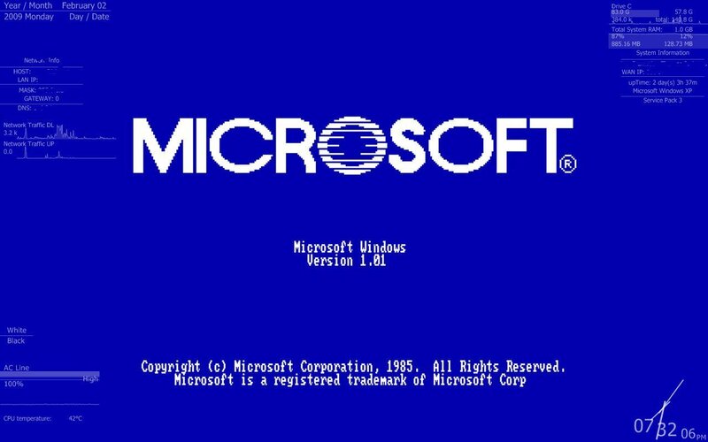 Windows 1.01 boot screen