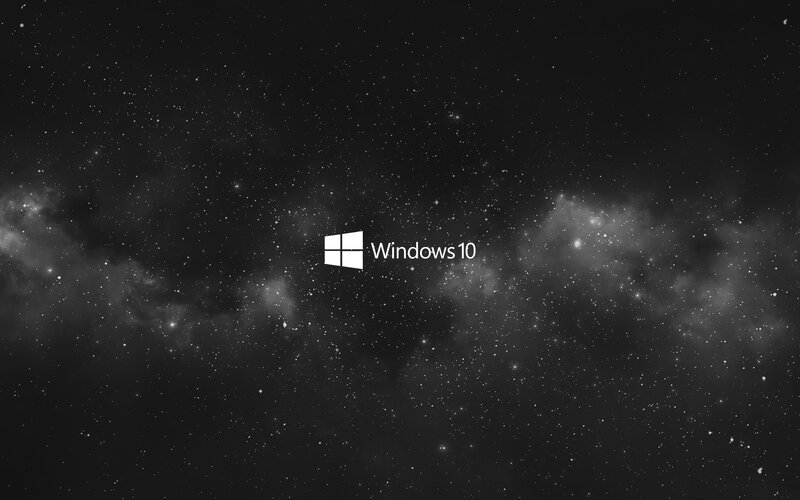 Windows 10 Logo — Black, Cosmic